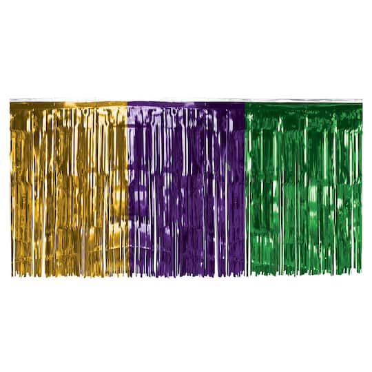 Beistle 30" x 14Ft Mardi Gras 1-Ply Metallic Table Skirting | Michaels®